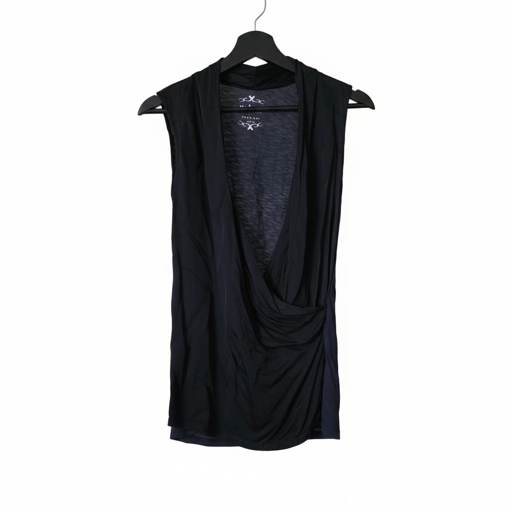 Velvet by Graham & Spencer | Navy Drape Top XS